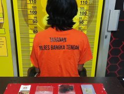 Pria di Koba Ditangkap Polisi Bangka Tengah Karena Simpan 10 Paket Sabu