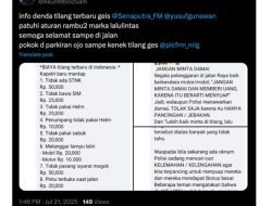 Muncul Narasi Daftar Denda Tilang untuk 13 Pelanggaran, Ini Faktanya