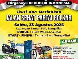 GRATIS! Buruan Ikut Jalan Sehat Partai Golkar di Sungailiat, Hadiah Utama 1 Sepeda Motor